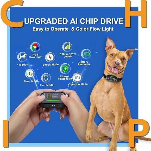 New Bark Collar for Large & Medium Small Dogs - IP67 Waterproof & Rechargeable - Picture 4 of 7